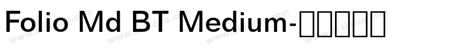 Folio Md BT Medium字体转换